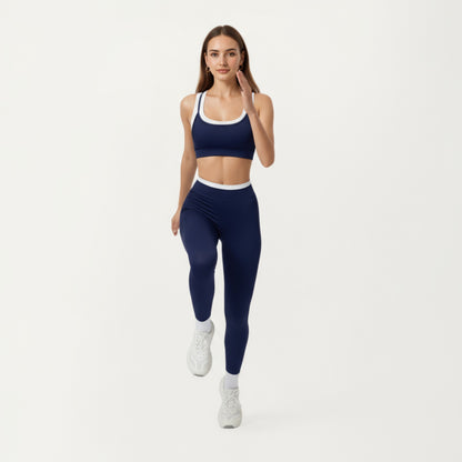 Anna-Kaci Active Women's High Waist Compression Leggings with Wide Supportive Waistband and Sleek Contoured Fit for Streamlined Active Comfort