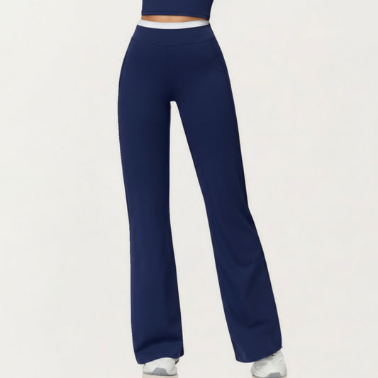 Anna-Kaci Active Women's High Waist Flare Leg Active Pants with Wide Supportive Waistband and Smooth Streamlined Silhouette for Everyday Comfort