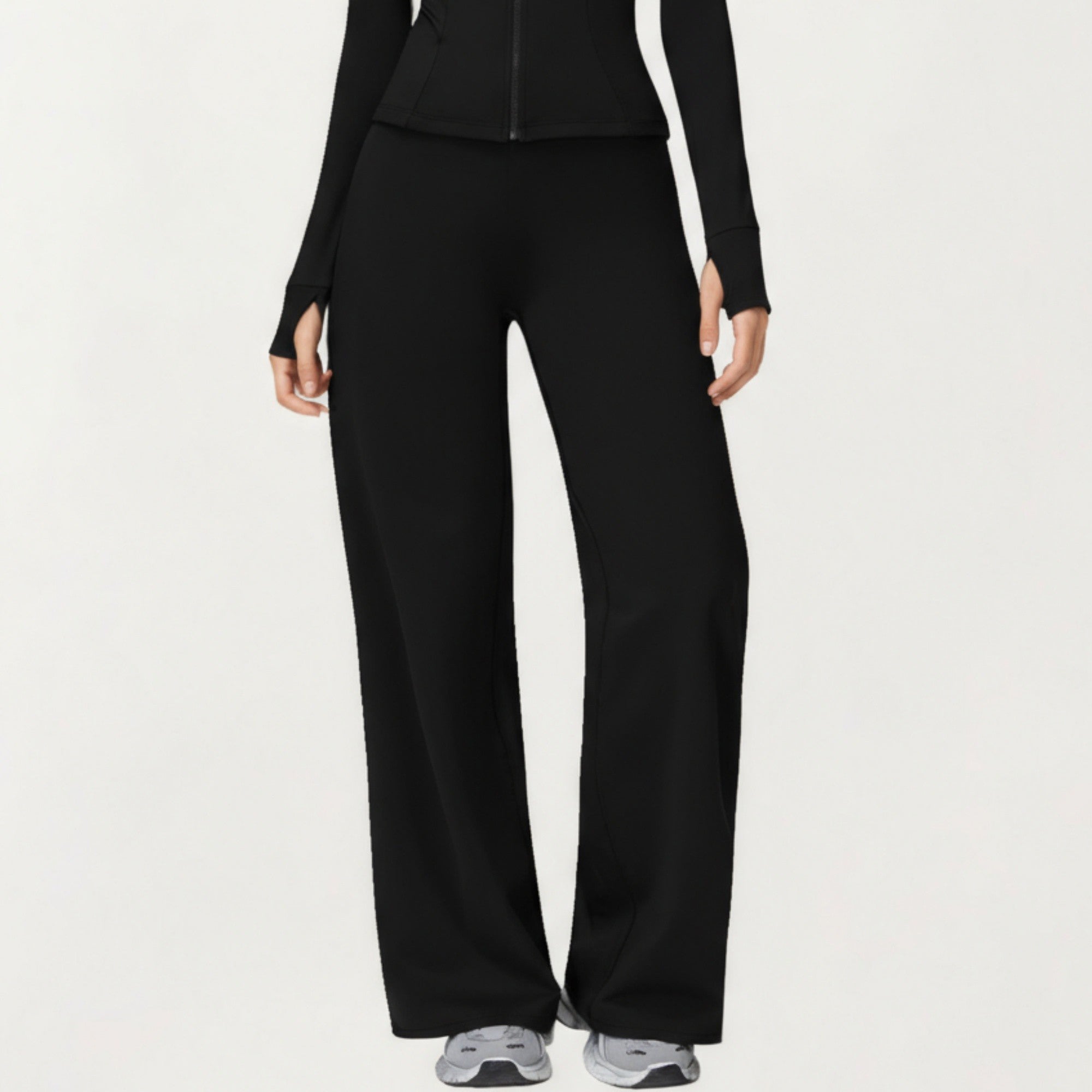 Anna-Kaci Active Women's High Waist Wide Leg Athletic Pants with Smooth Stretch Fabric and Relaxed Contoured Fit for Everyday Movement Comfort