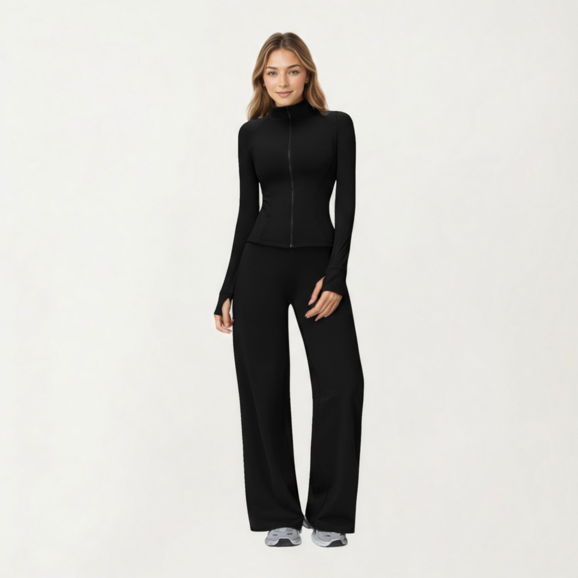 Anna-Kaci Active Women's High Waist Wide Leg Athletic Pants with Smooth Stretch Fabric and Relaxed Contoured Fit for Everyday Movement Comfort