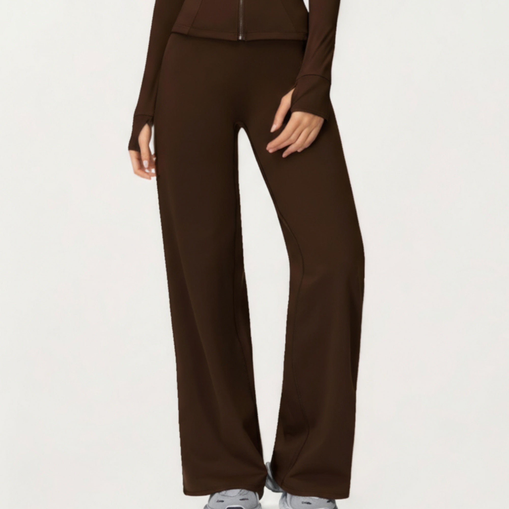 Anna-Kaci Active Women's High Waist Wide Leg Athletic Pants with Smooth Stretch Fabric and Relaxed Contoured Fit for Everyday Movement Comfort