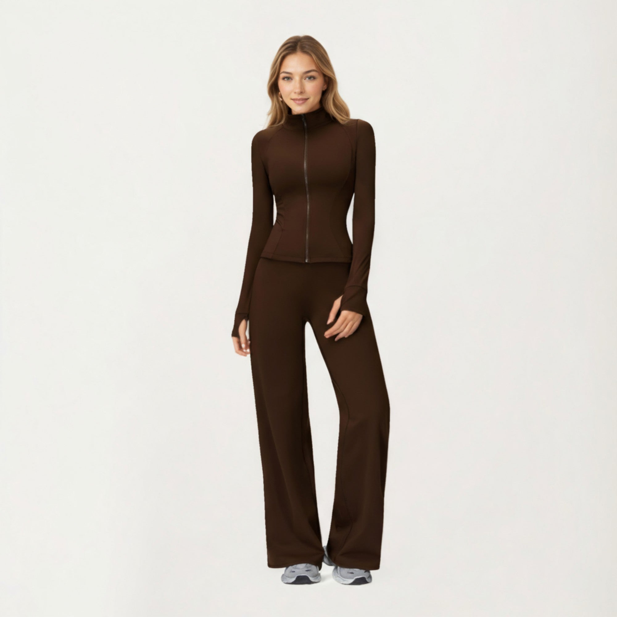 Anna-Kaci Active Women's High Waist Wide Leg Athletic Pants with Smooth Stretch Fabric and Relaxed Contoured Fit for Everyday Movement Comfort