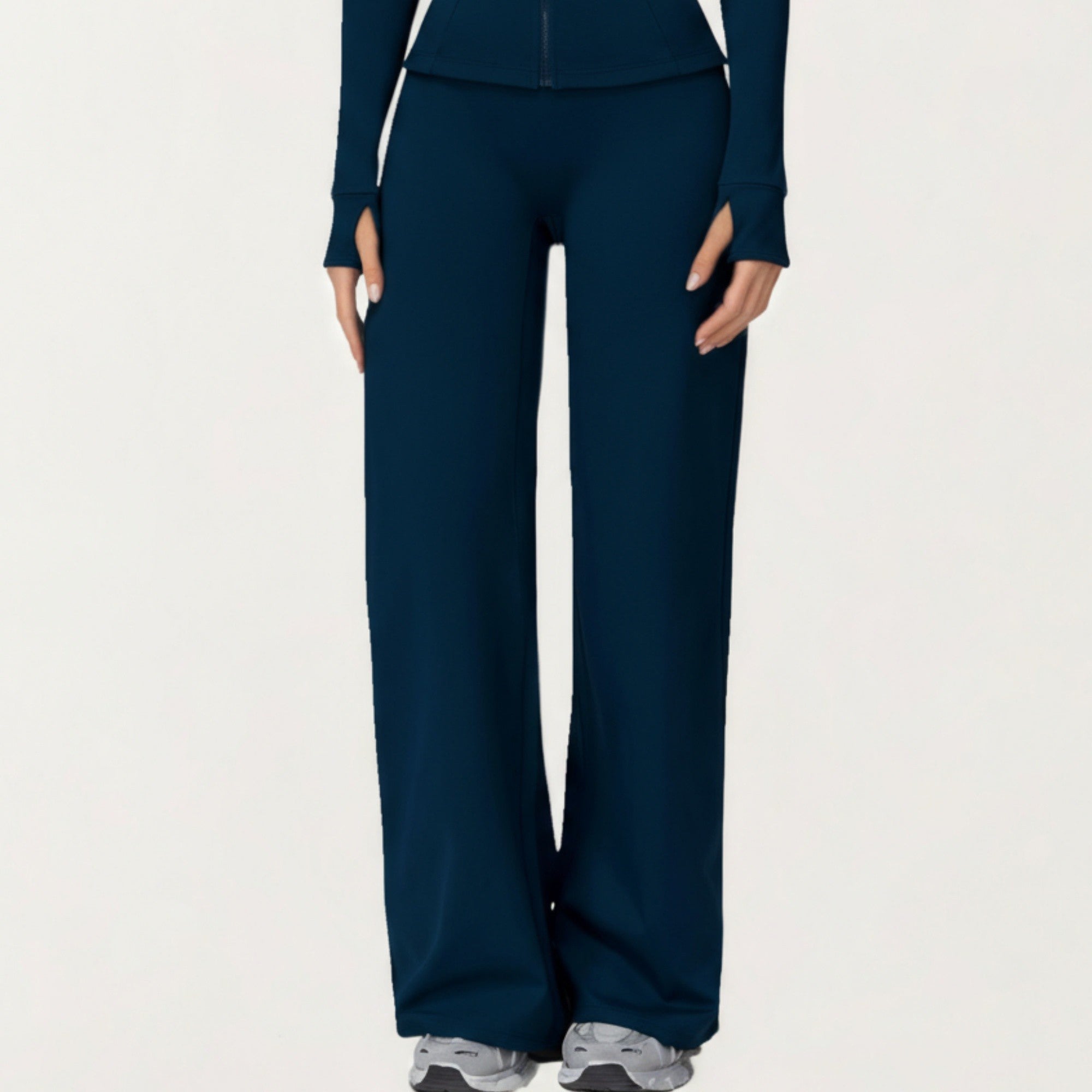 Anna-Kaci Active Women's High Waist Wide Leg Athletic Pants with Smooth Stretch Fabric and Relaxed Contoured Fit for Everyday Movement Comfort