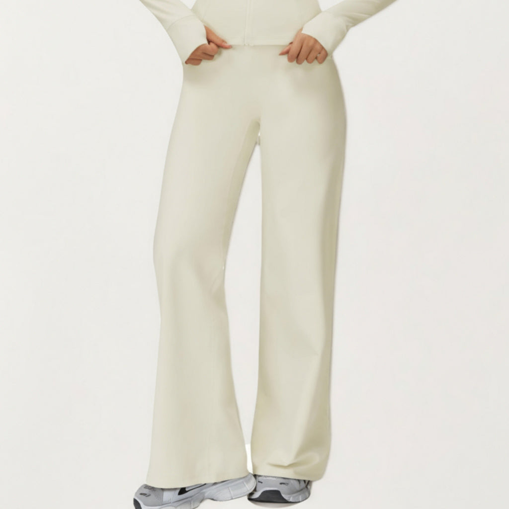 Anna-Kaci Active Women's High Waist Wide Leg Athletic Pants with Smooth Stretch Fabric and Relaxed Contoured Fit for Everyday Movement Comfort