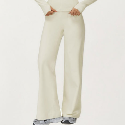 Anna-Kaci Active Women's High Waist Wide Leg Athletic Pants with Smooth Stretch Fabric and Relaxed Contoured Fit for Everyday Movement Comfort