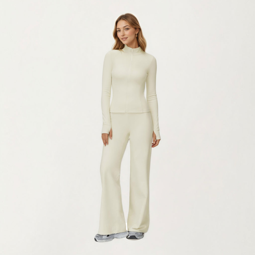 Anna-Kaci Active Women's High Waist Wide Leg Athletic Pants with Smooth Stretch Fabric and Relaxed Contoured Fit for Everyday Movement Comfort