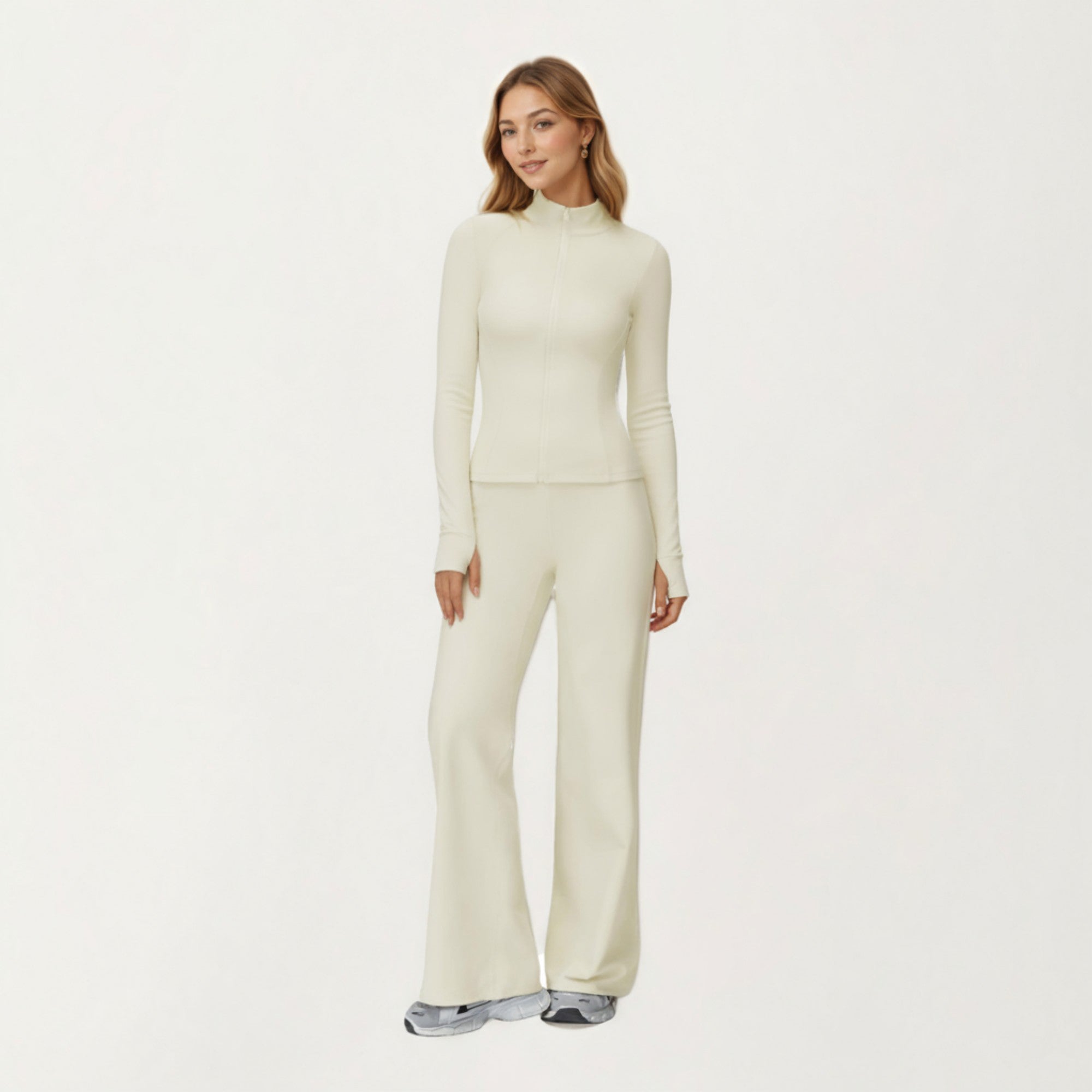 Anna-Kaci Active Women's High Waist Wide Leg Athletic Pants with Smooth Stretch Fabric and Relaxed Contoured Fit for Everyday Movement Comfort