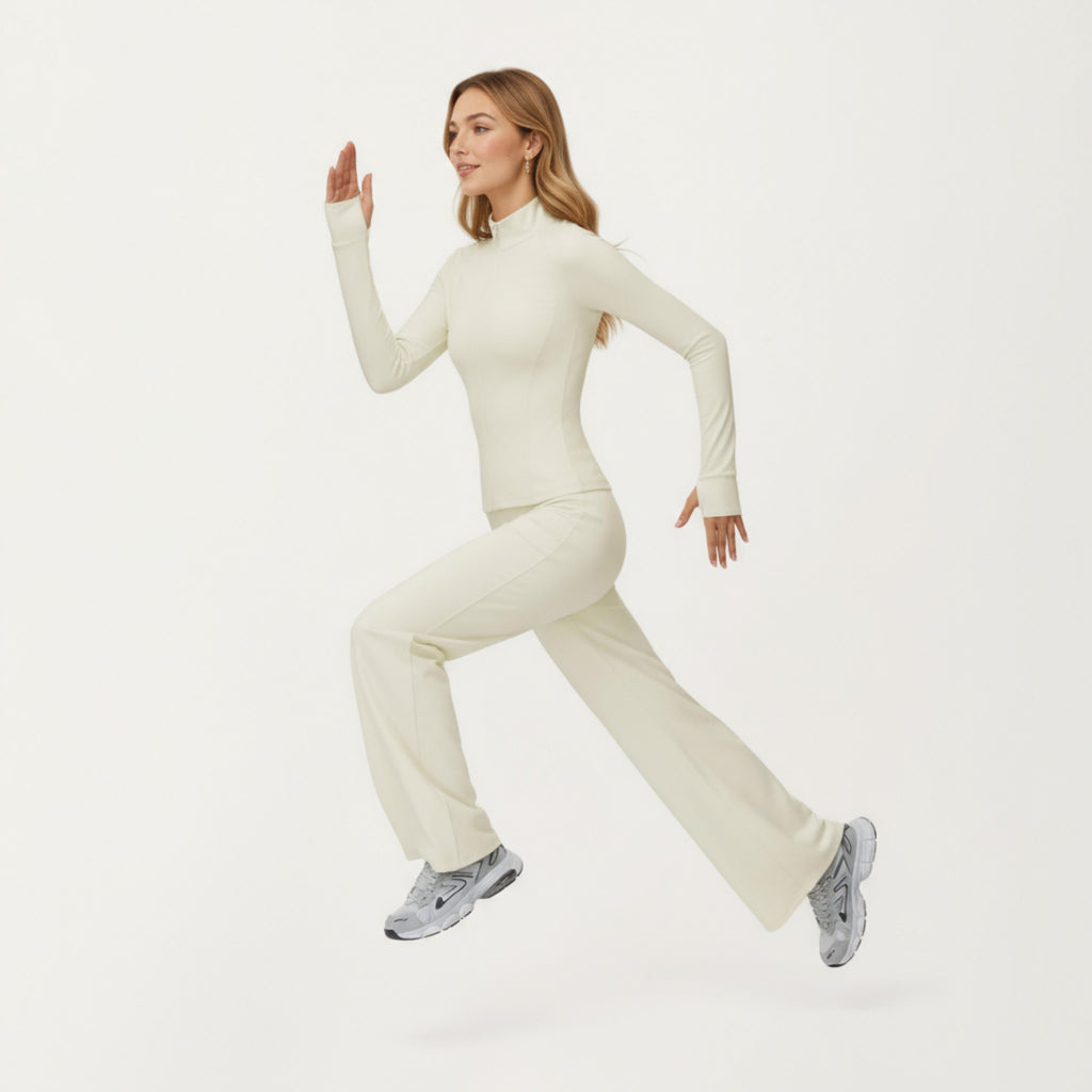 Anna-Kaci Active Women's High Waist Wide Leg Athletic Pants with Smooth Stretch Fabric and Relaxed Contoured Fit for Everyday Movement Comfort
