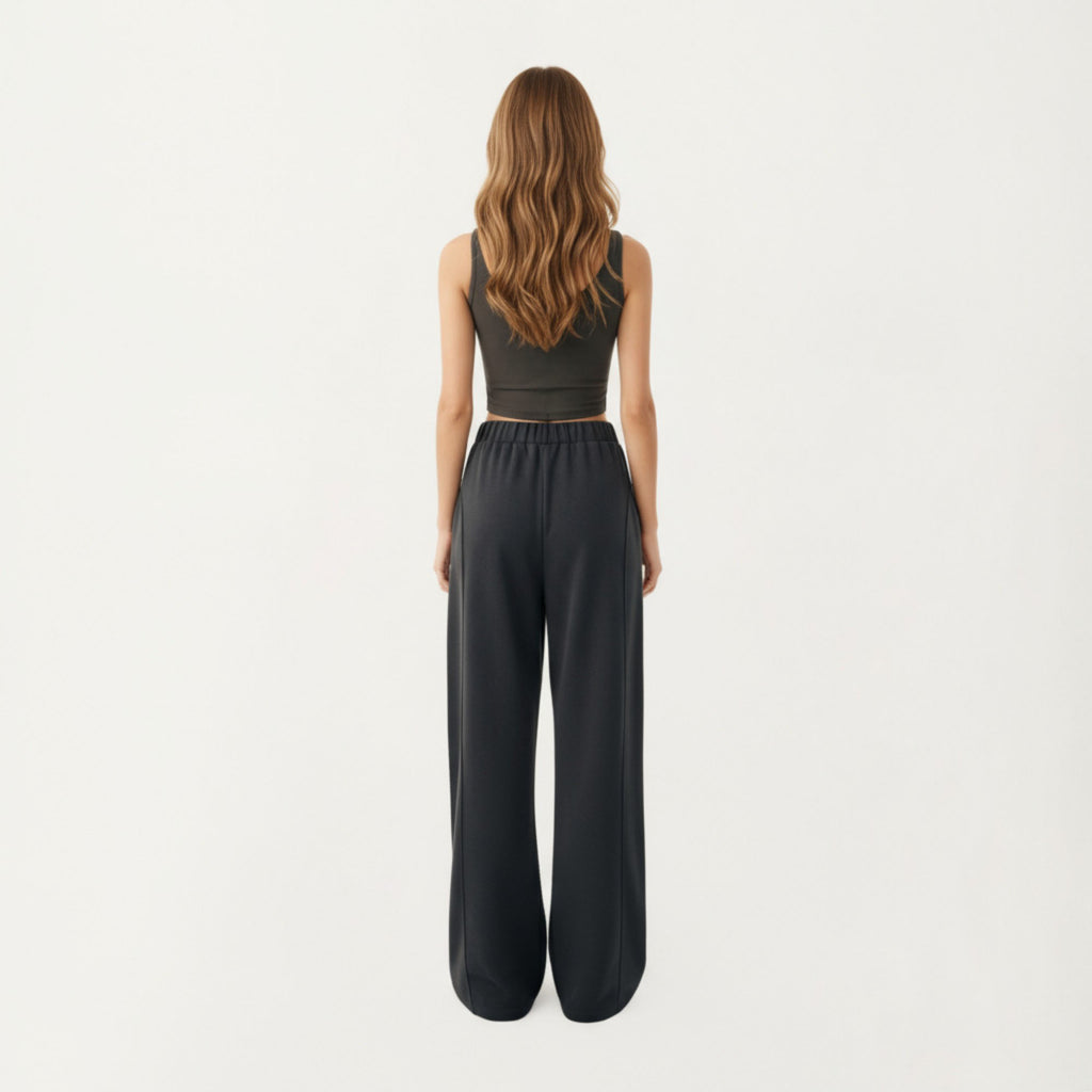 Anna-Kaci Active Women¡¯s Ribbed Cropped Active Tank Top with Soft Stretch Fabric Scoop Neckline Contoured Seam Detail
