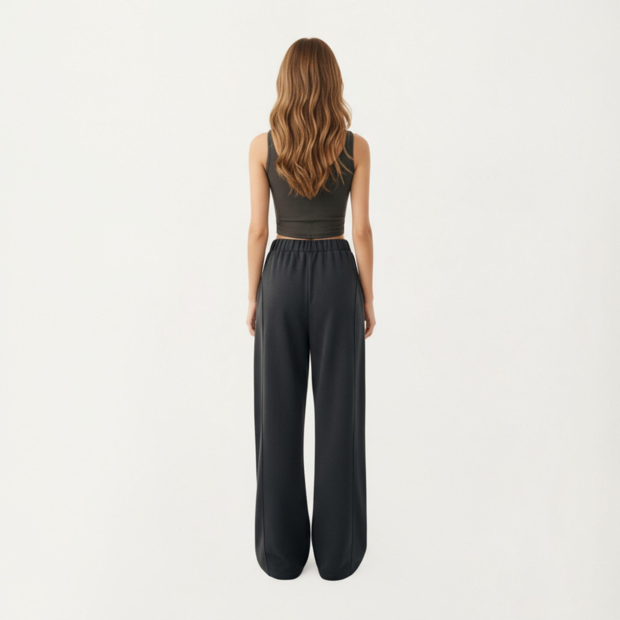 Anna-Kaci Active Women¡¯s Ribbed Cropped Active Tank Top with Soft Stretch Fabric Scoop Neckline Contoured Seam Detail