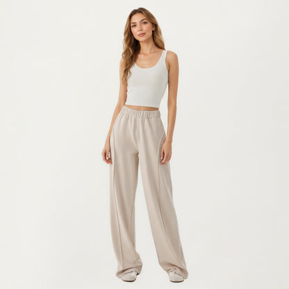 Anna-Kaci Active Women¡¯s Ribbed Cropped Active Tank Top with Soft Stretch Fabric Scoop Neckline Contoured Seam Detail