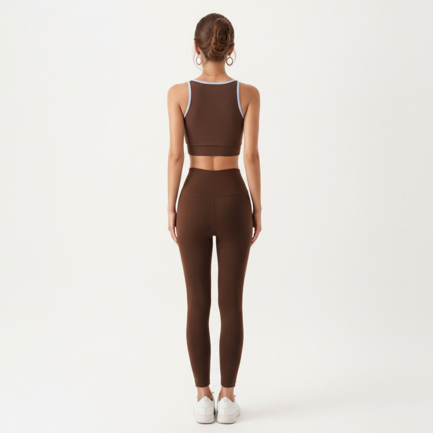 Anna-Kaci Active Women¡¯s Stretch Sports Bra with Scoop Neckline Contrast Trim and Supportive Wrapped Underband Design