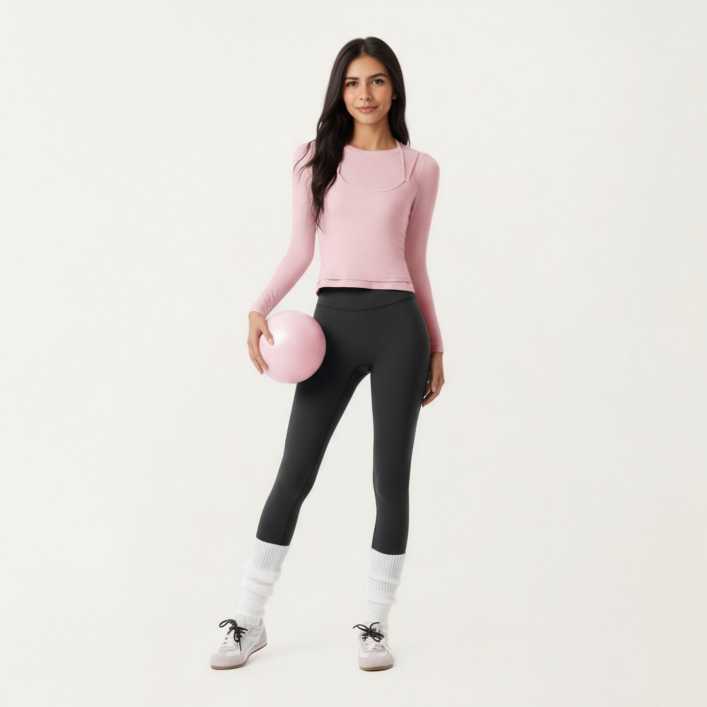 Anna-Kaci Active Women¡¯s Long Sleeve Active Top with Layered Strap Detail Slim Contoured Fit and Modern Minimal Silhouette