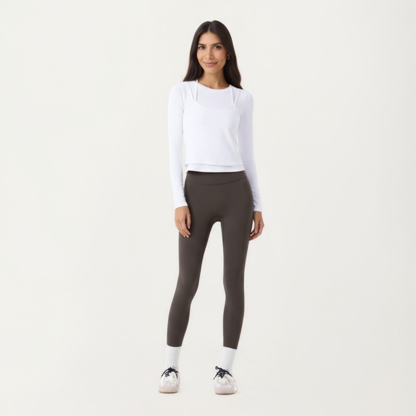 Anna-Kaci Active Women¡¯s Long Sleeve Active Top with Layered Strap Detail Slim Contoured Fit and Modern Minimal Silhouette