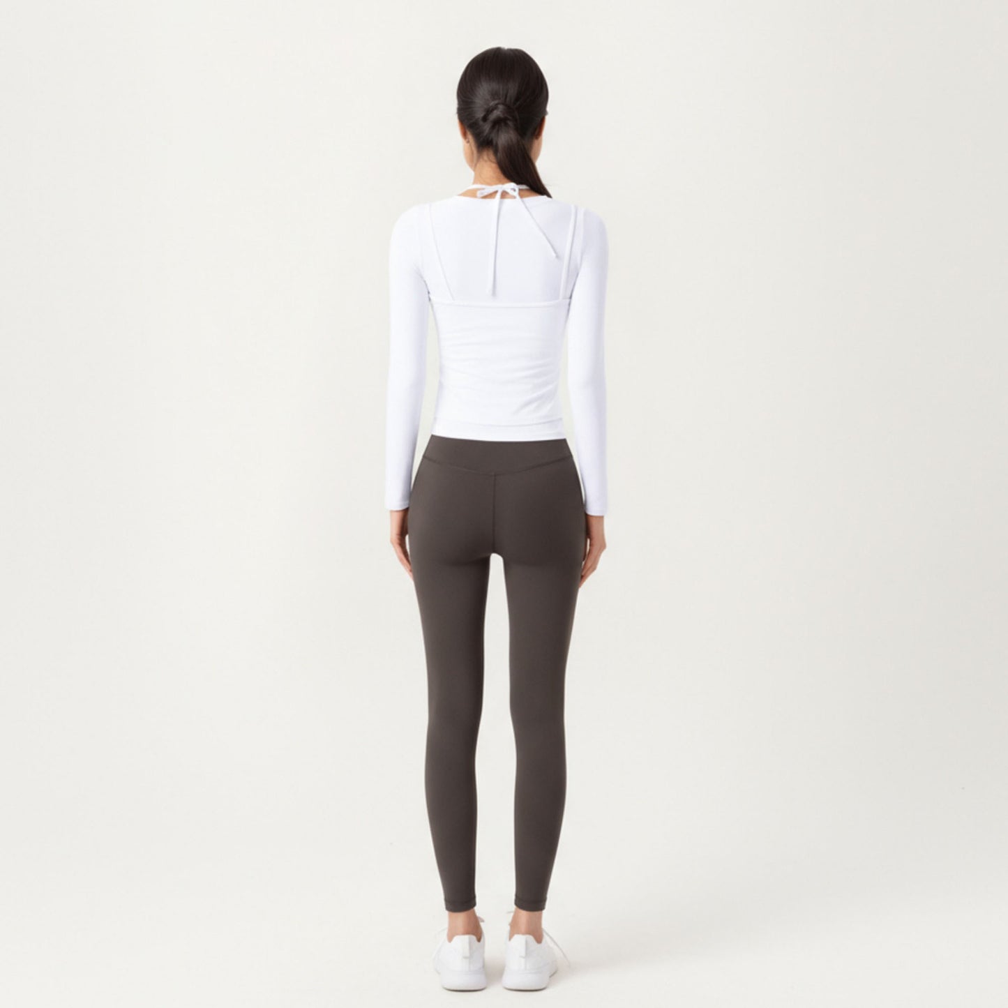 Anna-Kaci Active Women¡¯s Long Sleeve Active Top with Layered Strap Detail Slim Contoured Fit and Modern Minimal Silhouette