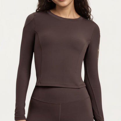 Anna-Kaci Active Women¡¯s Long Sleeve Fitted Active Top with Smooth Stretch Fabric Contoured Seaming