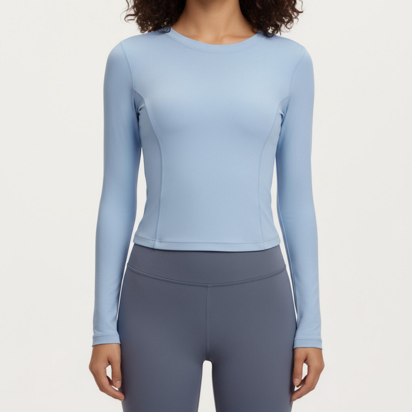 Anna-Kaci Active Women¡¯s Long Sleeve Fitted Active Top with Smooth Stretch Fabric Contoured Seaming