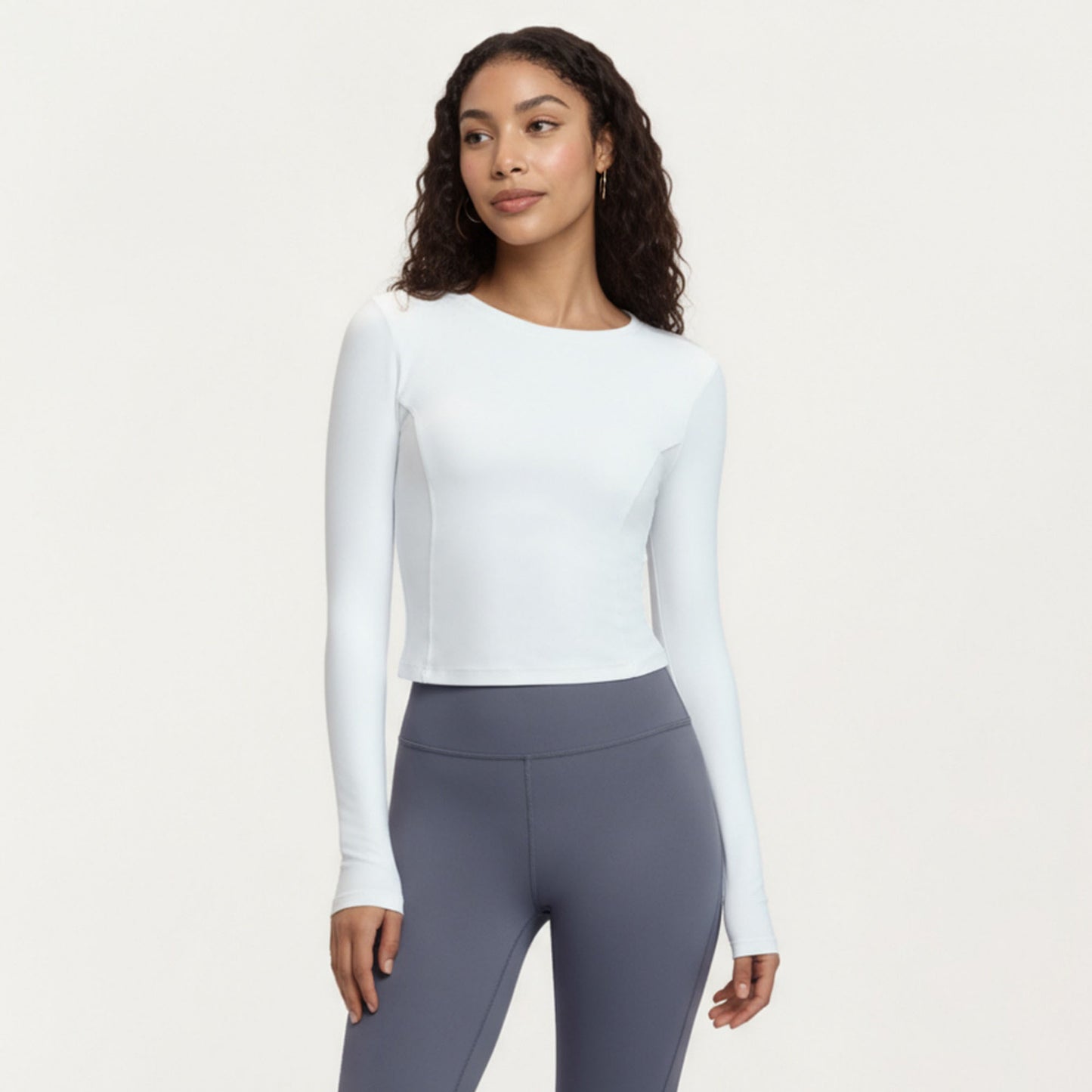 Anna-Kaci Active Women¡¯s Long Sleeve Fitted Active Top with Smooth Stretch Fabric Contoured Seaming