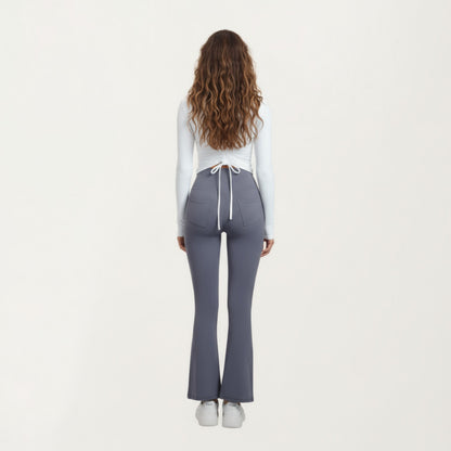 Anna-Kaci Active Women¡¯s Long Sleeve Fitted Active Top with Smooth Stretch Fabric Contoured Seaming