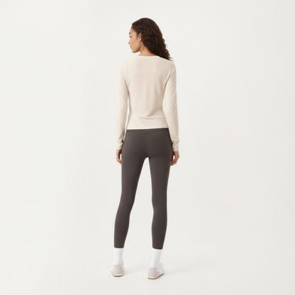 Anna-Kaci Active Women¡¯s Long Sleeve Active Top with Soft Stretch Fabric Crew Neckline Clean Minimal Silhouette