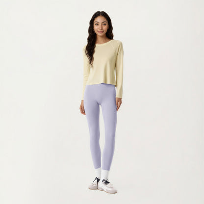 Anna-Kaci Active Women¡¯s Long Sleeve Active Top with Soft Stretch Fabric Crew Neckline Clean Minimal Silhouette