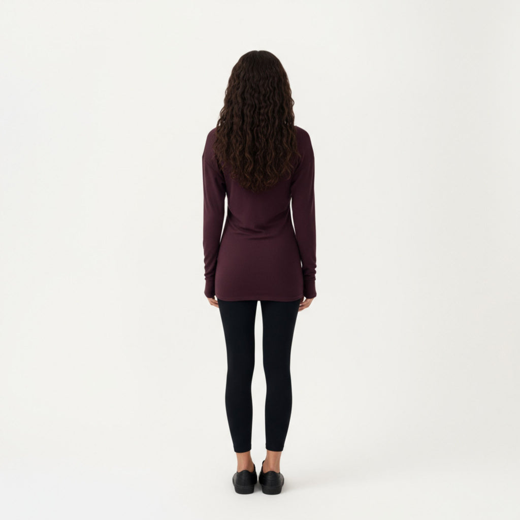 Anna-Kaci Active Women¡¯s Off Shoulder Long Sleeve Top with Soft Stretch Fabric Relaxed Draped Fit and Extended Hemline