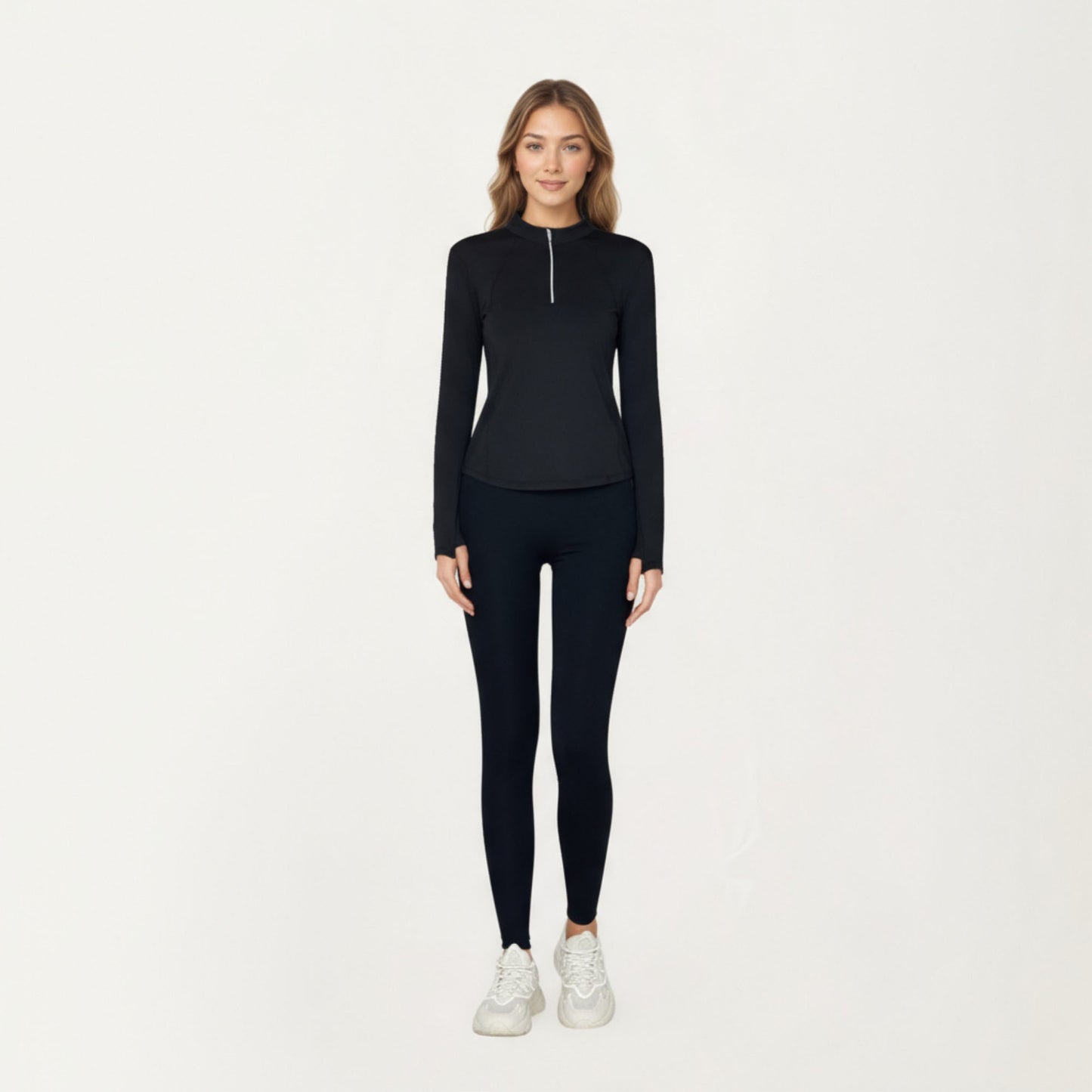 Anna-Kaci Active Women¡¯s Long Sleeve Active Top with High Neck Half Zip Front Smooth Stretch Fabric and Contoured Fit