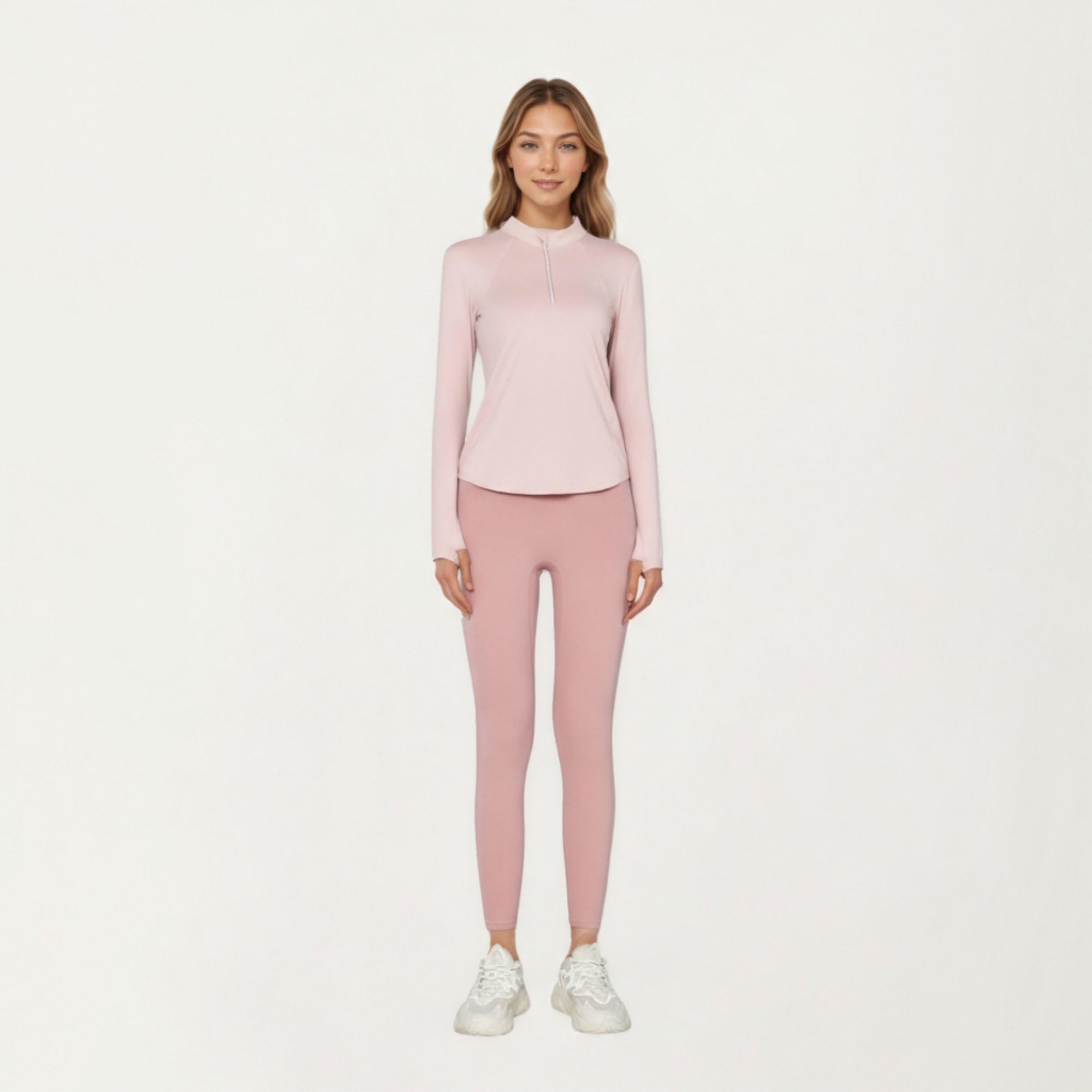 Anna-Kaci Active Women¡¯s Long Sleeve Active Top with High Neck Half Zip Front Smooth Stretch Fabric and Contoured Fit