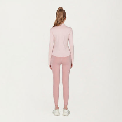 Anna-Kaci Active Women¡¯s Long Sleeve Active Top with High Neck Half Zip Front Smooth Stretch Fabric and Contoured Fit