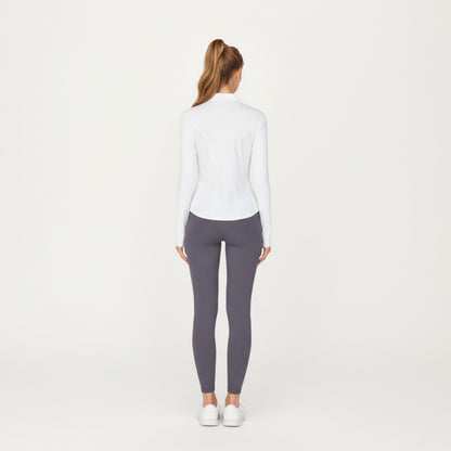 Anna-Kaci Active Women¡¯s Long Sleeve Active Top with High Neck Half Zip Front Smooth Stretch Fabric and Contoured Fit