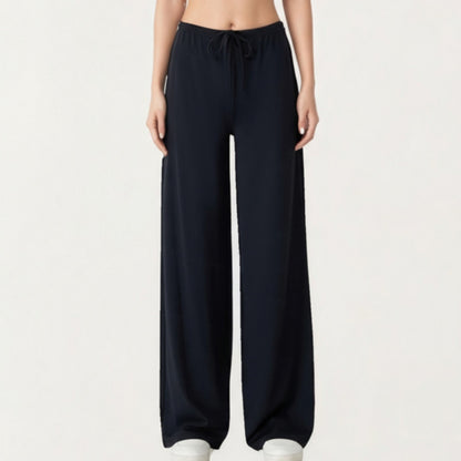 Anna-Kaci Active Women¡¯s High Waist Wide Leg Lounge Pants with Soft Stretch Fabric Adjustable Drawstring Waistband