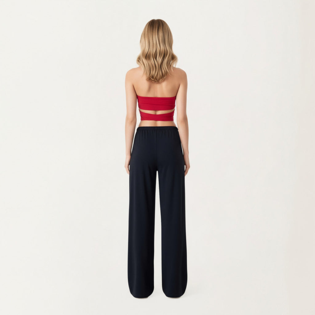 Anna-Kaci Active Women¡¯s High Waist Wide Leg Lounge Pants with Soft Stretch Fabric Adjustable Drawstring Waistband