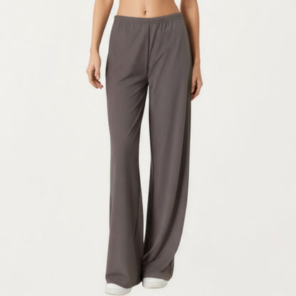 Anna-Kaci Active Women¡¯s High Waist Wide Leg Lounge Pants with Soft Stretch Fabric Adjustable Drawstring Waistband