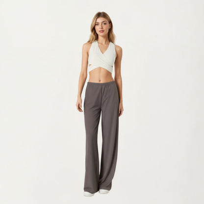 Anna-Kaci Active Women¡¯s High Waist Wide Leg Lounge Pants with Soft Stretch Fabric Adjustable Drawstring Waistband