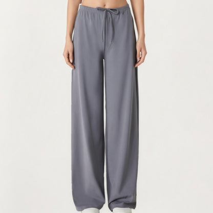 Anna-Kaci Active Women¡¯s High Waist Wide Leg Lounge Pants with Soft Stretch Fabric Adjustable Drawstring Waistband
