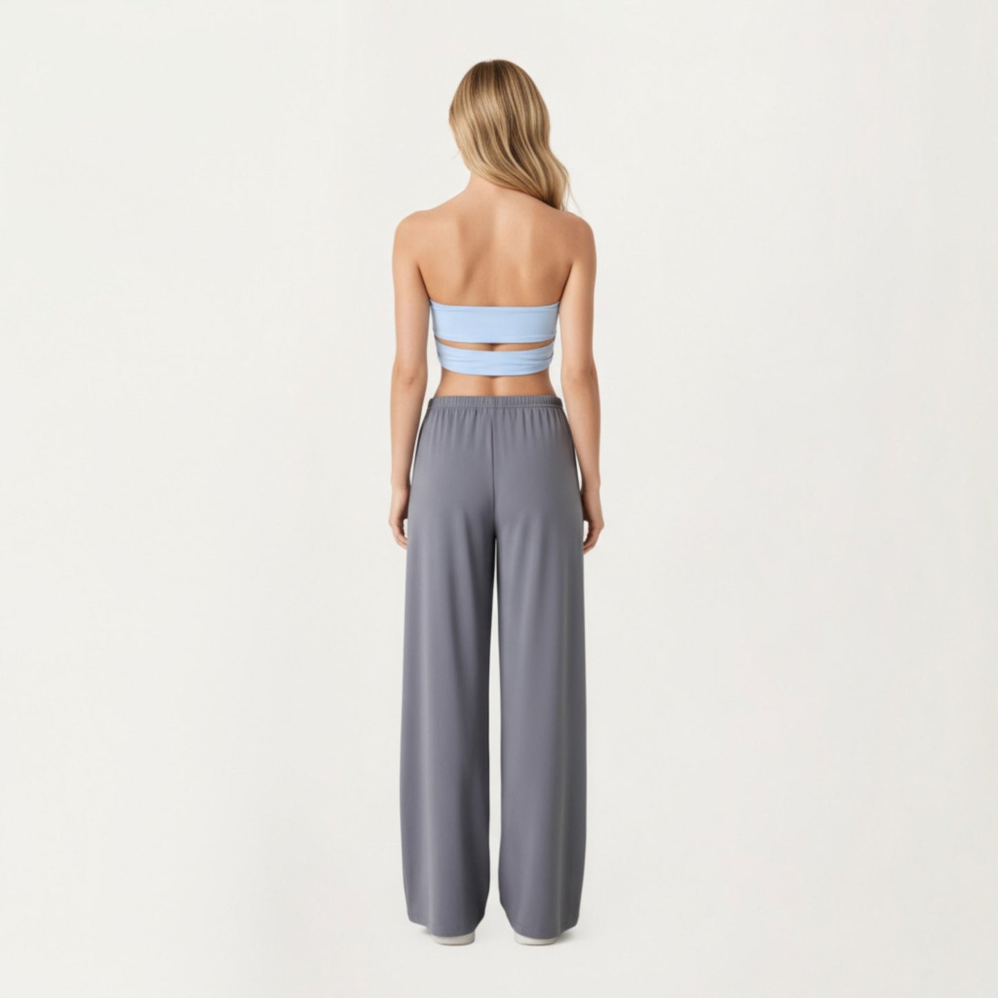 Anna-Kaci Active Women¡¯s High Waist Wide Leg Lounge Pants with Soft Stretch Fabric Adjustable Drawstring Waistband