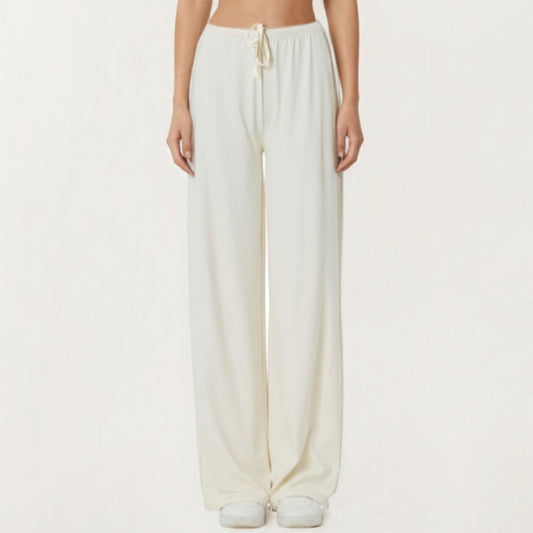 Anna-Kaci Active Women¡¯s High Waist Wide Leg Lounge Pants with Soft Stretch Fabric Adjustable Drawstring Waistband