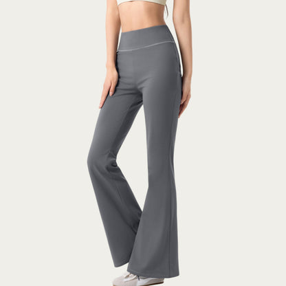 Anna-Kaci Active Women¡¯s High Waist Flare Active Pants with Stretch Fabric Streamlined Contoured Fit and Full Length Silhouette