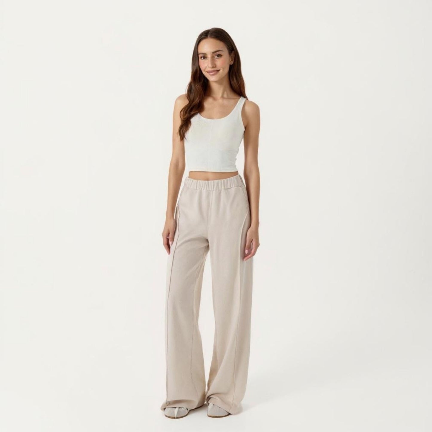 Anna-Kaci Active Women¡¯s High Waist Wide Leg Pants with Soft Stretch Fabric Relaxed Flowing Silhouette
