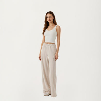Anna-Kaci Active Women¡¯s High Waist Wide Leg Pants with Soft Stretch Fabric Relaxed Flowing Silhouette