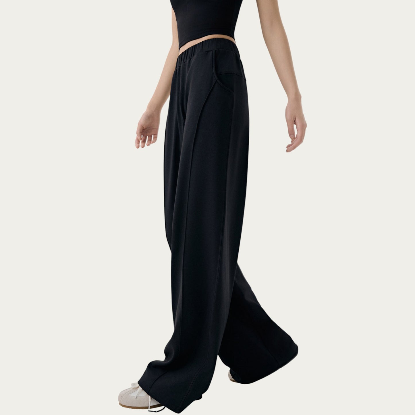 Anna-Kaci Active Women¡¯s High Waist Wide Leg Pants with Soft Stretch Fabric Relaxed Flowing Silhouette
