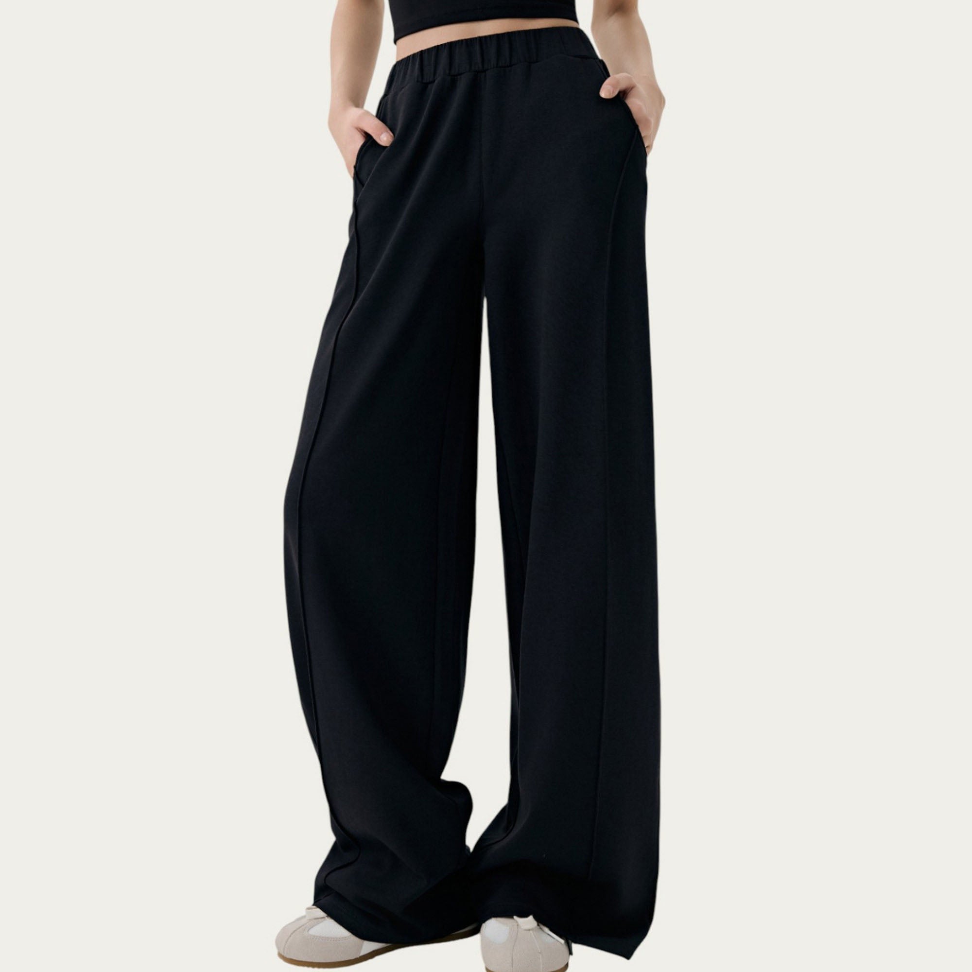Anna-Kaci Active Women¡¯s High Waist Wide Leg Pants with Soft Stretch Fabric Relaxed Flowing Silhouette