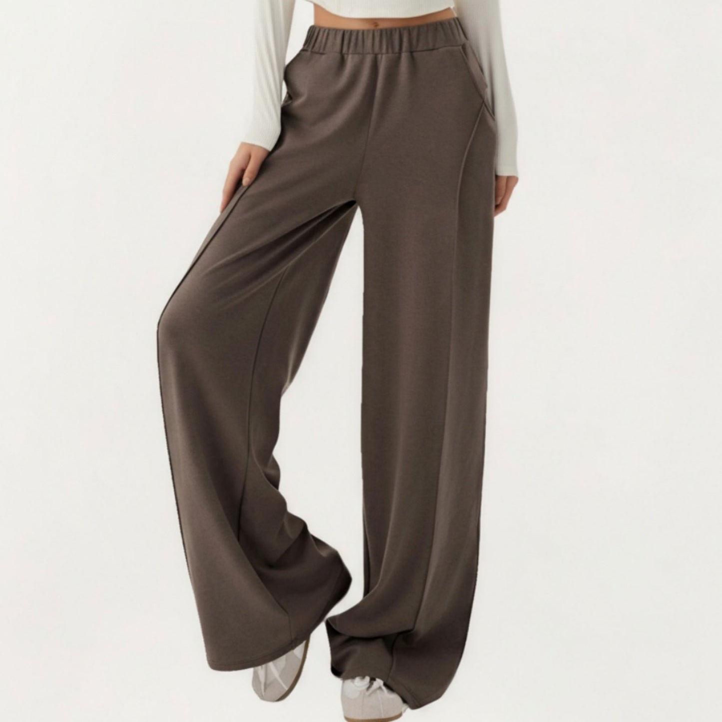 Anna-Kaci Active Women¡¯s High Waist Wide Leg Pants with Soft Stretch Fabric Relaxed Flowing Silhouette