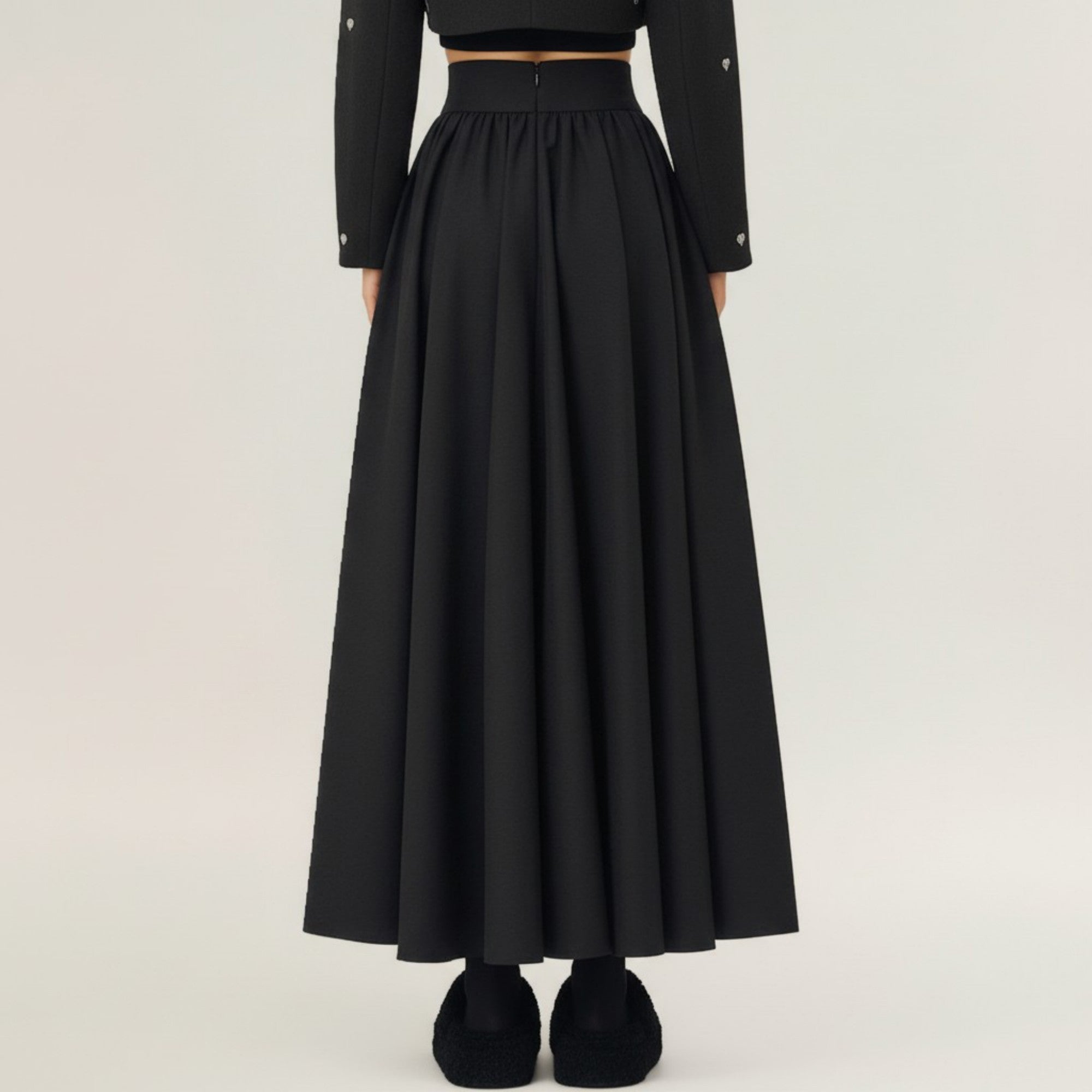 Anna-Kaci Women's Full Maxi Skirt with Wide Smooth Waistband and Flowing Voluminous Silhouette for Soft Elegant Movement