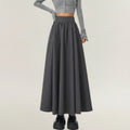 Anna-Kaci Women's Full Maxi Skirt with Wide Smooth Waistband and Flowing Voluminous Silhouette for Soft Elegant Movement