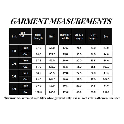 Anna-Kaci Lounge Women's PLus Size Satin Robe and Slip Set with Soft Lace Trim on Sleeves and Delicate Sheen