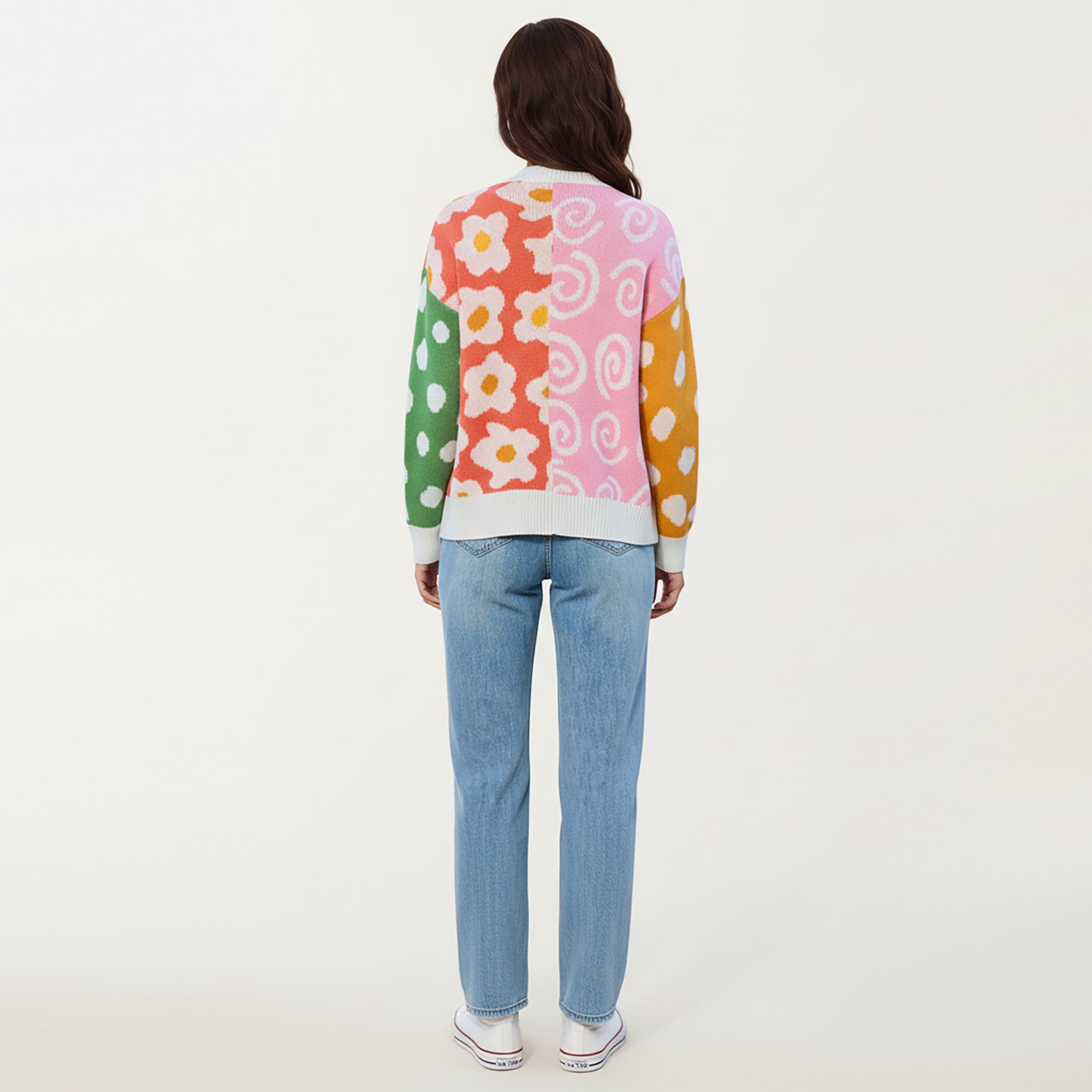 Anna-Kaci Women's Multi Pattern Open Front Cardigan with Long Sleeves, Soft Knit Texture and Comfortable Relaxed Layering Fit