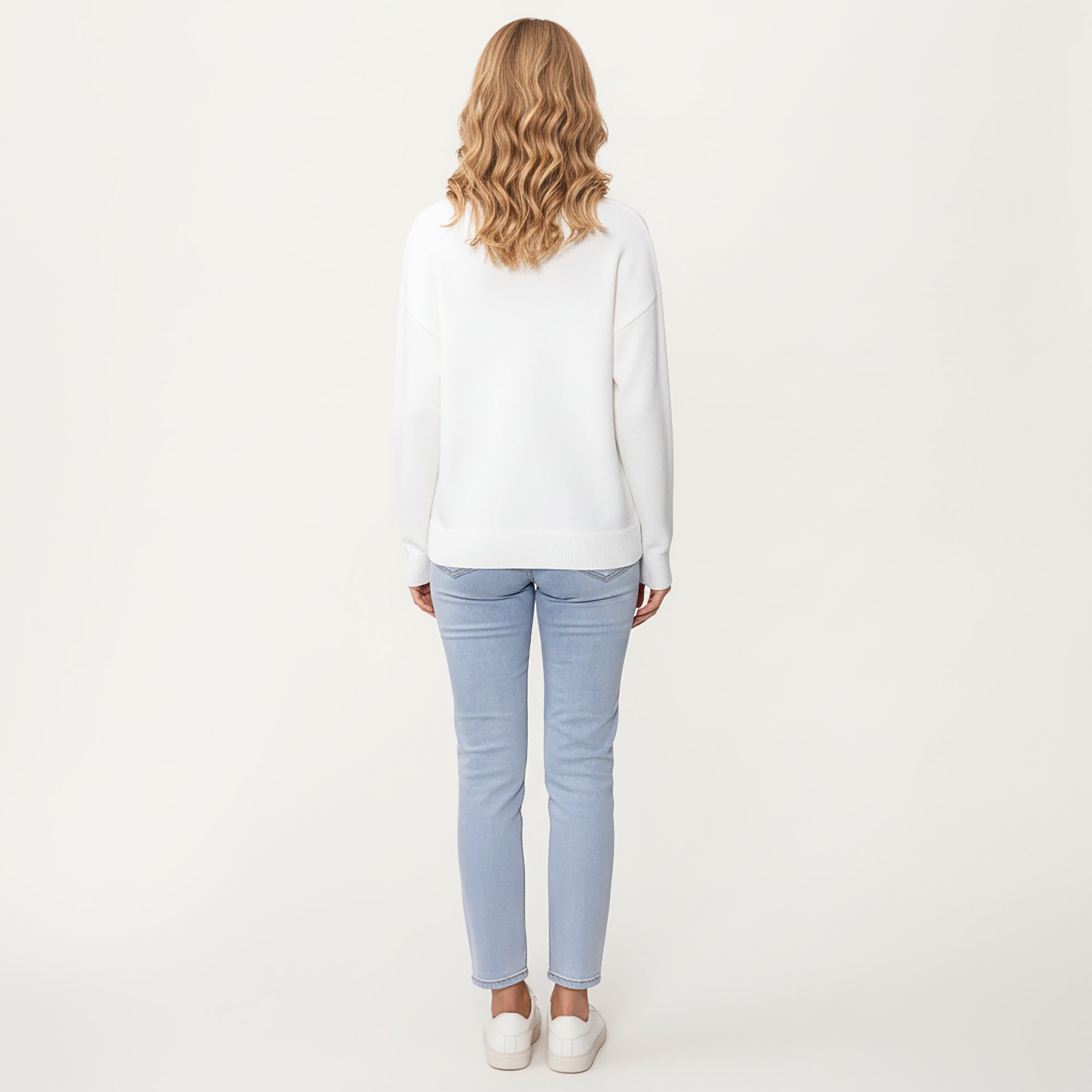 Anna-Kaci Women's Heart Bow Knit Sweater with Playful Graphic Design, Soft Crew Neck Fit and Cozy Long Sleeve Detailing