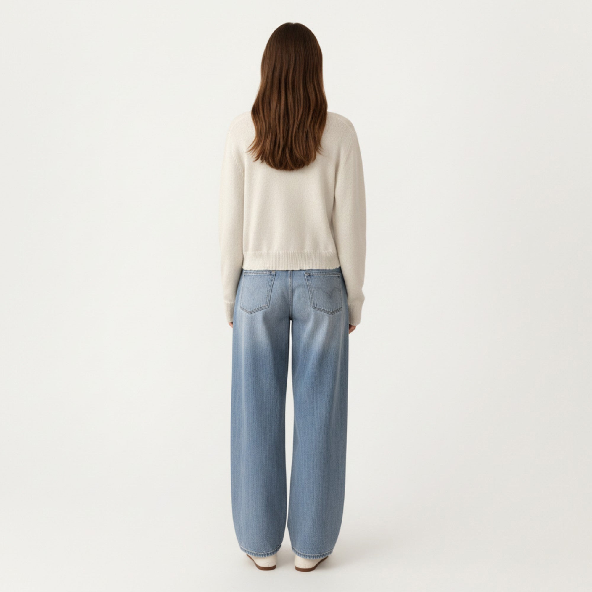 Anna-Kaci Women's Soft Knit Button Front Cropped Cardigan with Ribbed Trim Details and Relaxed Long Sleeves