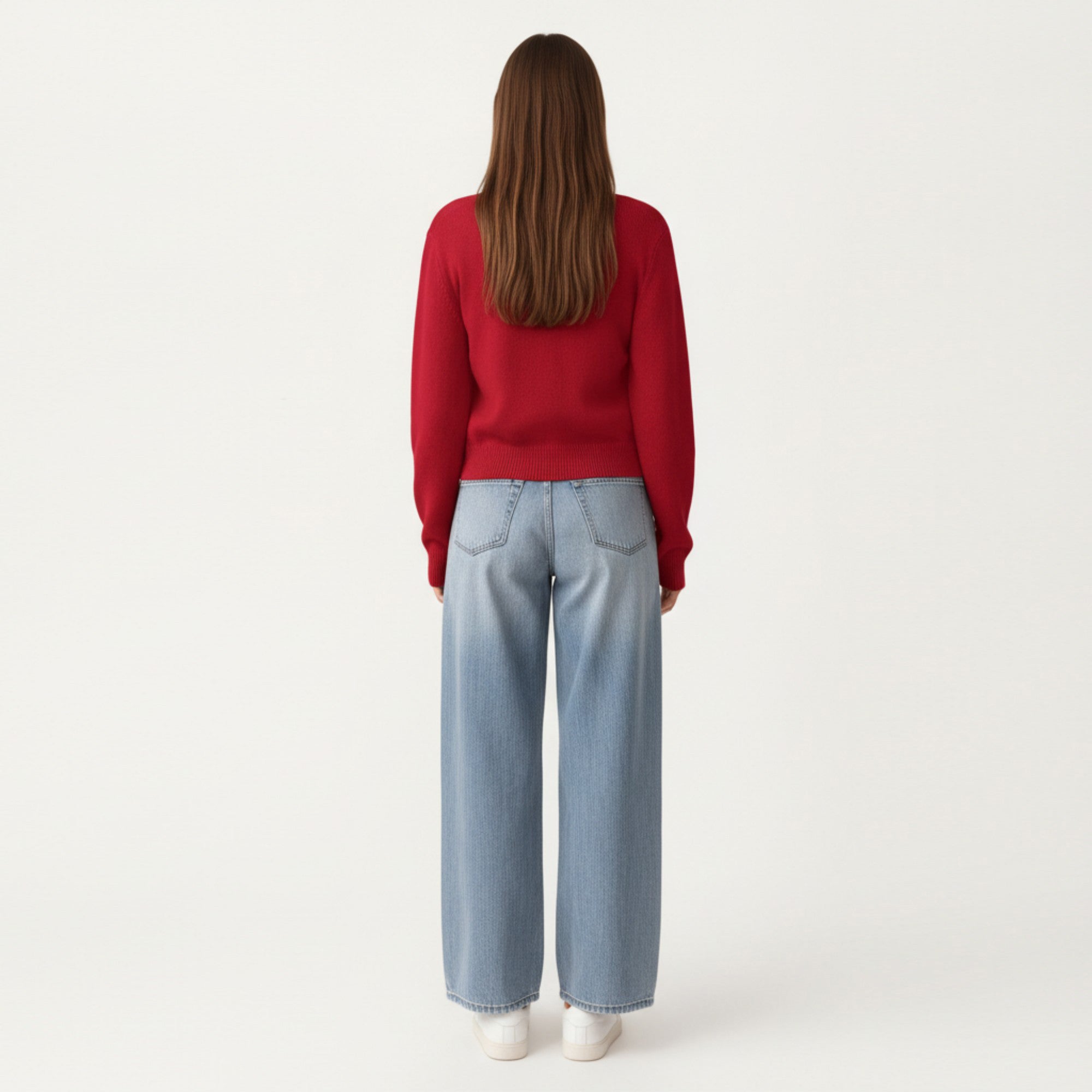 Anna-Kaci Women's Soft Knit Button Front Cropped Cardigan with Ribbed Trim Details and Relaxed Long Sleeves